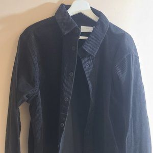 NWOT Onia Black Men Corduroy Top Shirt Classy Sz M XL MSRP 175
